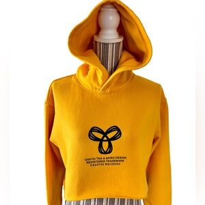 ARITZIA TNA Yellow Cropped Hoodie